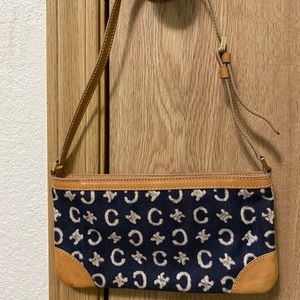 Celine Macadam Vintage Denim and Leather Pochette